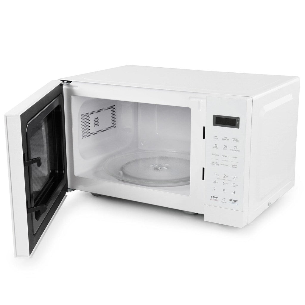 Four à micro-ondes numérique à DEL de 0,7 pi³ et 700 watts, blanc, avec verrouillage de sécurité pour enfants