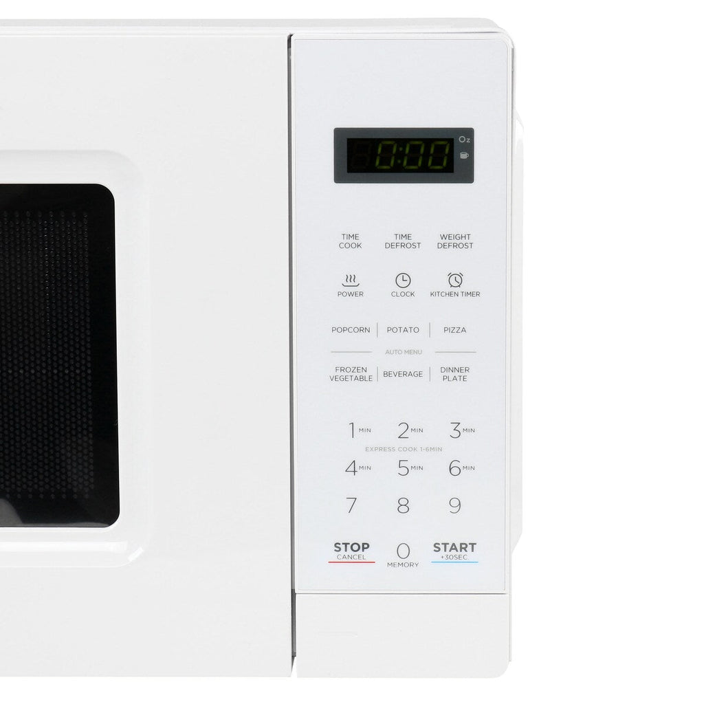 Four à micro-ondes numérique à DEL de 0,7 pi³ et 700 watts, blanc, avec verrouillage de sécurité pour enfants