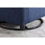 022-Fauteuil à bascule pivotant en lin avec poche