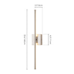 Applique murale de salle de bain à 1 lumière, linéaire et moderne, à intensité variable, à DEL intégrée, de 23,6 po