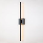 Applique murale linéaire moderne à 1 ampoule, noire, dorée et nickel, à LED, à intensité variable, pour salle de bain