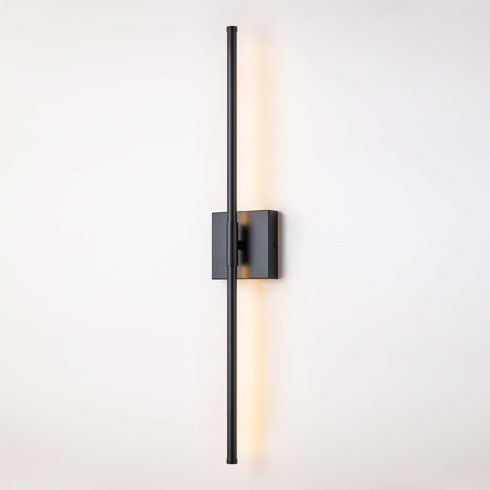Applique murale linéaire moderne à 1 ampoule, noire, dorée et nickel, à LED, à intensité variable, pour salle de bain
