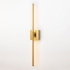 Applique murale linéaire moderne à 1 ampoule, noire, dorée et nickel, à LED, à intensité variable, pour salle de bain