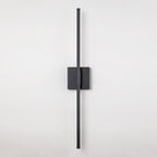 Applique murale linéaire moderne à 1 ampoule, noire, dorée et nickel, à LED, à intensité variable, pour salle de bain