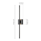 Applique murale linéaire moderne à 1 ampoule, noire, dorée et nickel, à LED, à intensité variable, pour salle de bain