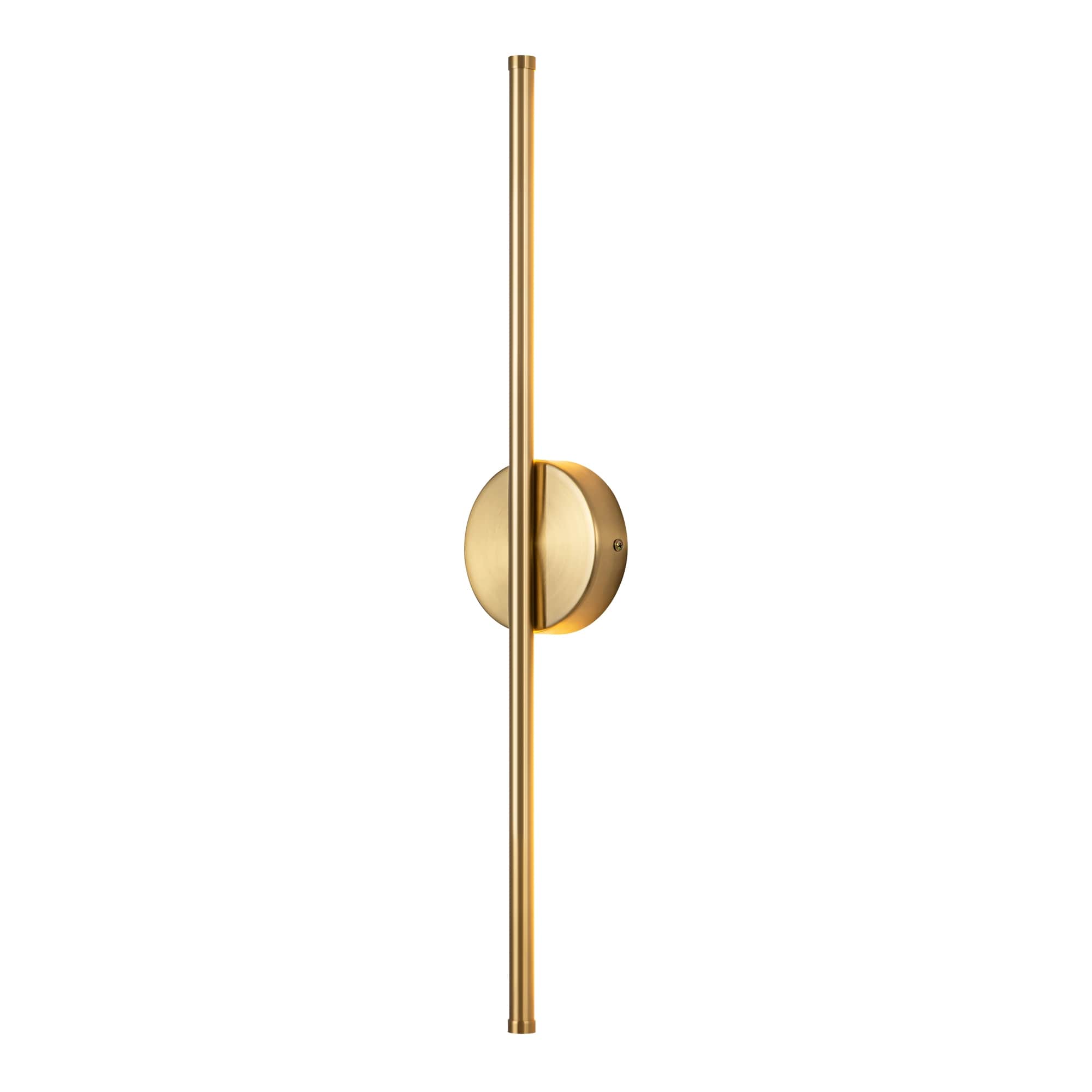 Applique murale linéaire moderne à 1 ampoule, noire, dorée et nickel, à LED, à intensité variable, pour salle de bain