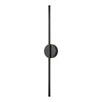 Applique murale linéaire moderne à 1 ampoule, noire, dorée et nickel, à LED, à intensité variable, pour salle de bain