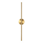 Applique murale linéaire moderne à 1 ampoule, noire, dorée et nickel, à LED, à intensité variable, pour salle de bain