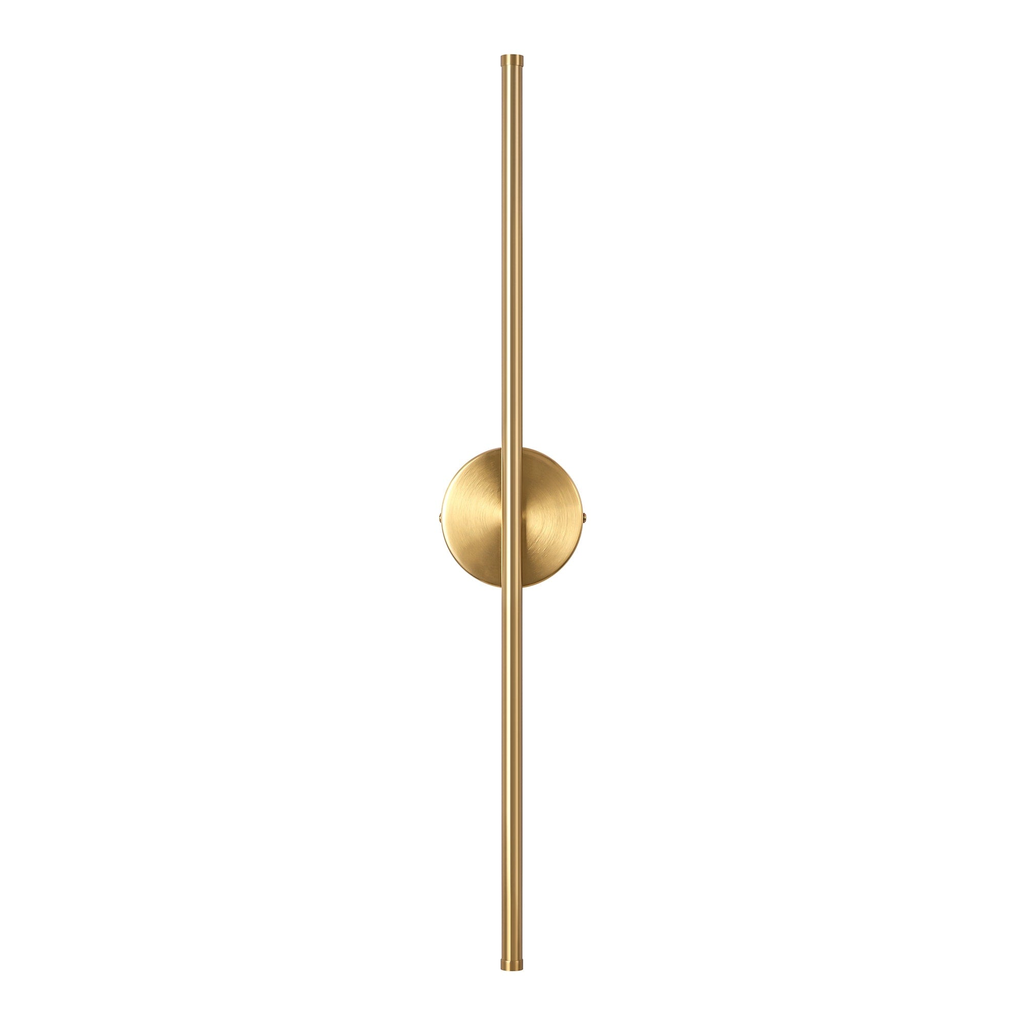 Applique murale linéaire moderne à 1 ampoule, noire, dorée et nickel, à LED, à intensité variable, pour salle de bain