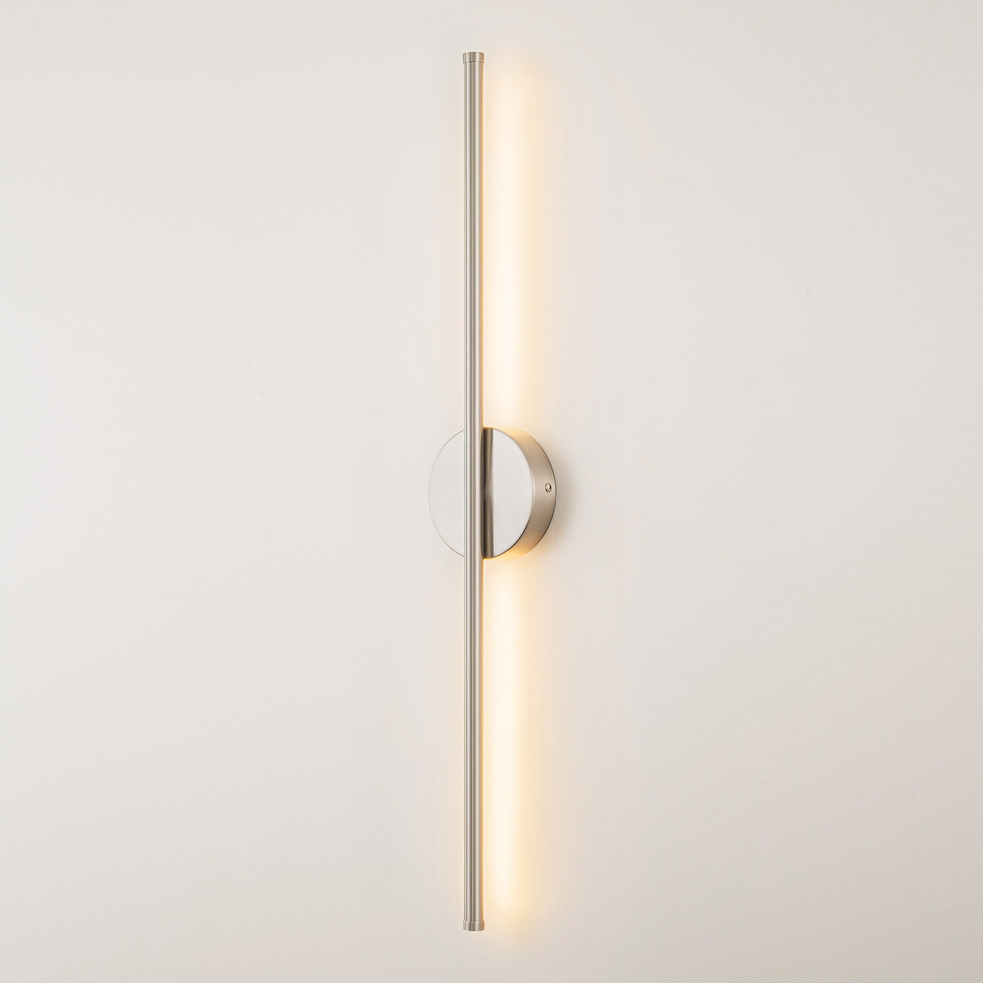 Applique murale linéaire moderne à 1 ampoule, noire, dorée et nickel, à LED, à intensité variable, pour salle de bain