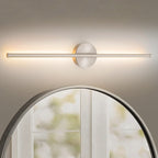 Applique murale linéaire moderne à 1 ampoule, noire, dorée et nickel, à LED, à intensité variable, pour salle de bain