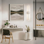 Applique murale linéaire moderne à 1 ampoule, noire, dorée et nickel, à LED, à intensité variable, pour salle de bain