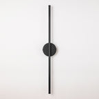 Applique murale linéaire moderne à 1 ampoule, noire, dorée et nickel, à LED, à intensité variable, pour salle de bain