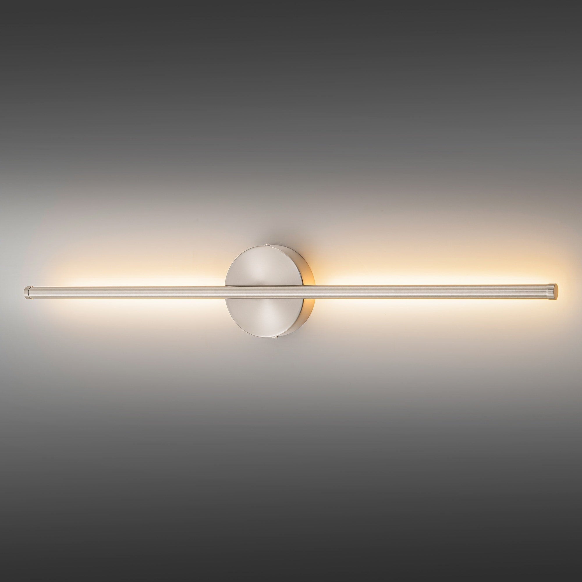 Applique murale linéaire moderne à 1 ampoule, noire, dorée et nickel, à LED, à intensité variable, pour salle de bain