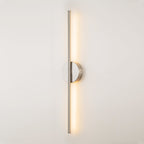 Applique murale linéaire moderne à 1 ampoule, noire, dorée et nickel, à LED, à intensité variable, pour salle de bain