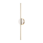 Applique murale linéaire moderne à 1 ampoule, noire, dorée et nickel, à LED, à intensité variable, pour salle de bain