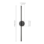 Applique murale linéaire moderne à 1 ampoule, noire, dorée et nickel, à LED, à intensité variable, pour salle de bain