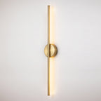 Applique murale linéaire moderne à 1 ampoule, noire, dorée et nickel, à LED, à intensité variable, pour salle de bain