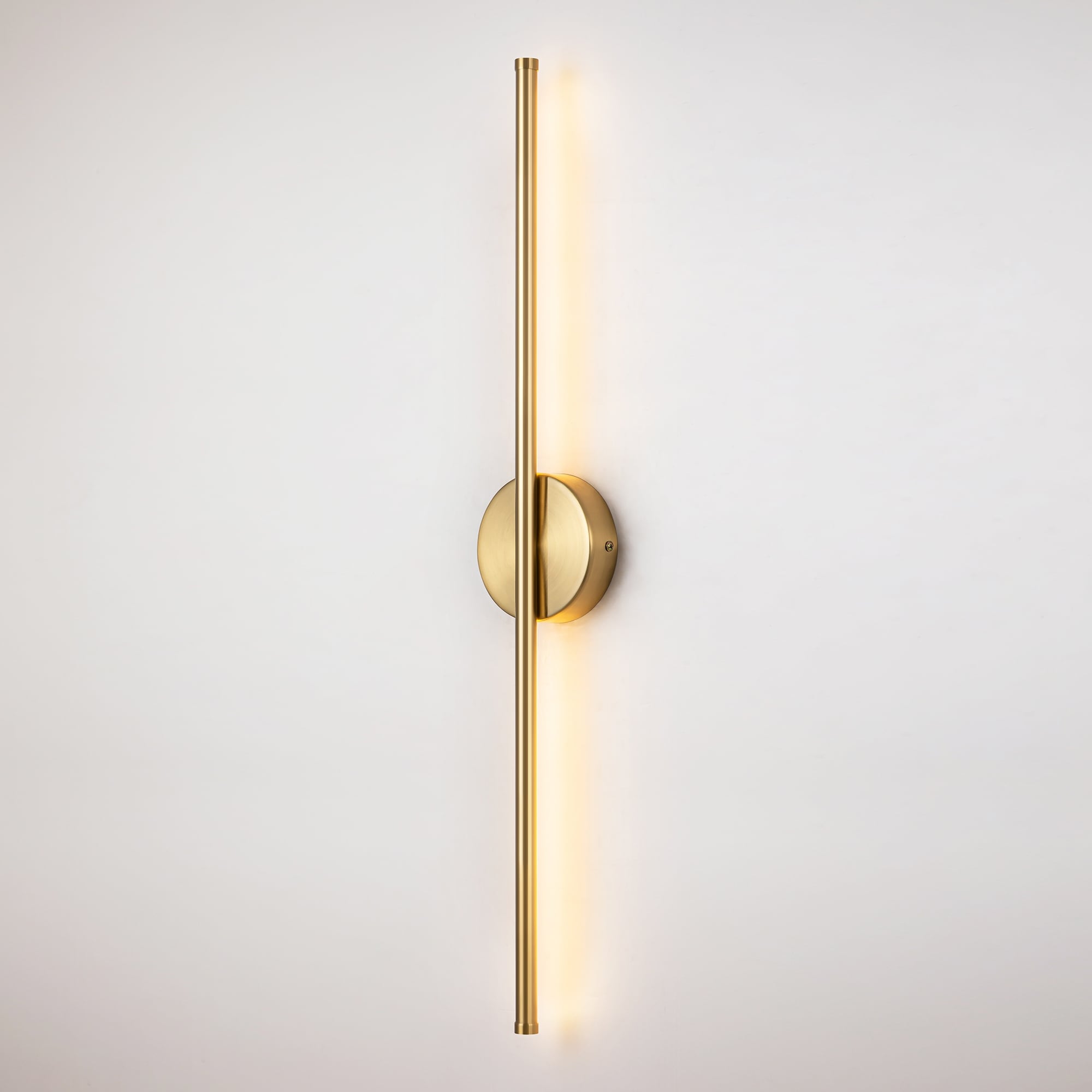Applique murale linéaire moderne à 1 ampoule, noire, dorée et nickel, à LED, à intensité variable, pour salle de bain