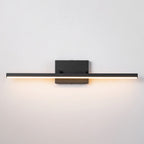 Applique murale LED intégrée rotative et linéaire noire moderne à 1 ampoule, à intensité variable et à changement de couleur
