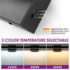 Applique murale LED intégrée rotative et linéaire noire moderne à 1 ampoule, à intensité variable et à changement de couleur