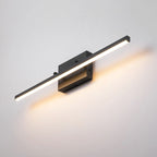 Applique murale LED intégrée rotative et linéaire noire moderne à 1 ampoule, à intensité variable et à changement de couleur