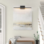 Applique murale LED intégrée rotative et linéaire noire moderne à 1 ampoule, à intensité variable et à changement de couleur
