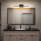 Applique murale LED intégrée rotative et linéaire noire moderne à 1 ampoule, à intensité variable et à changement de couleur