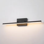 Applique murale LED intégrée rotative et linéaire noire moderne à 1 ampoule, à intensité variable et à changement de couleur