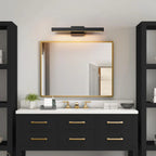 Applique murale LED intégrée rotative et linéaire noire moderne à 1 ampoule, à intensité variable et à changement de couleur