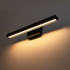 Applique murale LED intégrée rotative et linéaire noire moderne à 1 ampoule, à intensité variable et à changement de couleur