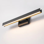 Applique murale LED intégrée rotative et linéaire noire moderne à 1 ampoule, à intensité variable et à changement de couleur