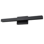 Applique murale LED intégrée rotative et linéaire noire moderne à 1 ampoule, à intensité variable et à changement de couleur