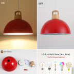 Luminaire suspendu moderne à 1 lumière avec interrupteur pour îlot de cuisine