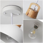Luminaire suspendu moderne à 1 lumière avec interrupteur pour îlot de cuisine