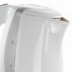 Bouilloire électrique sans fil à ébullition rapide de 1,7 L, blanche