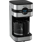 Cafetière numérique 10 tasses, acier inoxydable noir, infusion programmable, pause et service automatiques