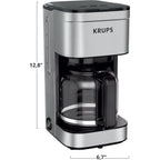 Cafetière filtre 10 tasses, affichage numérique, finition en acier inoxydable, minuterie programmable, arrêt automatique