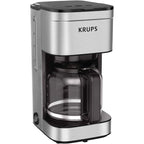 Cafetière filtre 10 tasses, affichage numérique, finition en acier inoxydable, minuterie programmable, arrêt automatique
