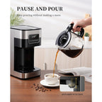 Cafetière programmable 10 tasses 2.0, cafetière filtre avec écran tactile, carafe en verre, plaque chauffante, infusion normale et forte