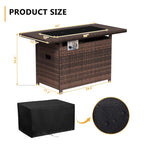 Ensemble de meubles de patio 10 pièces avec table et foyer
