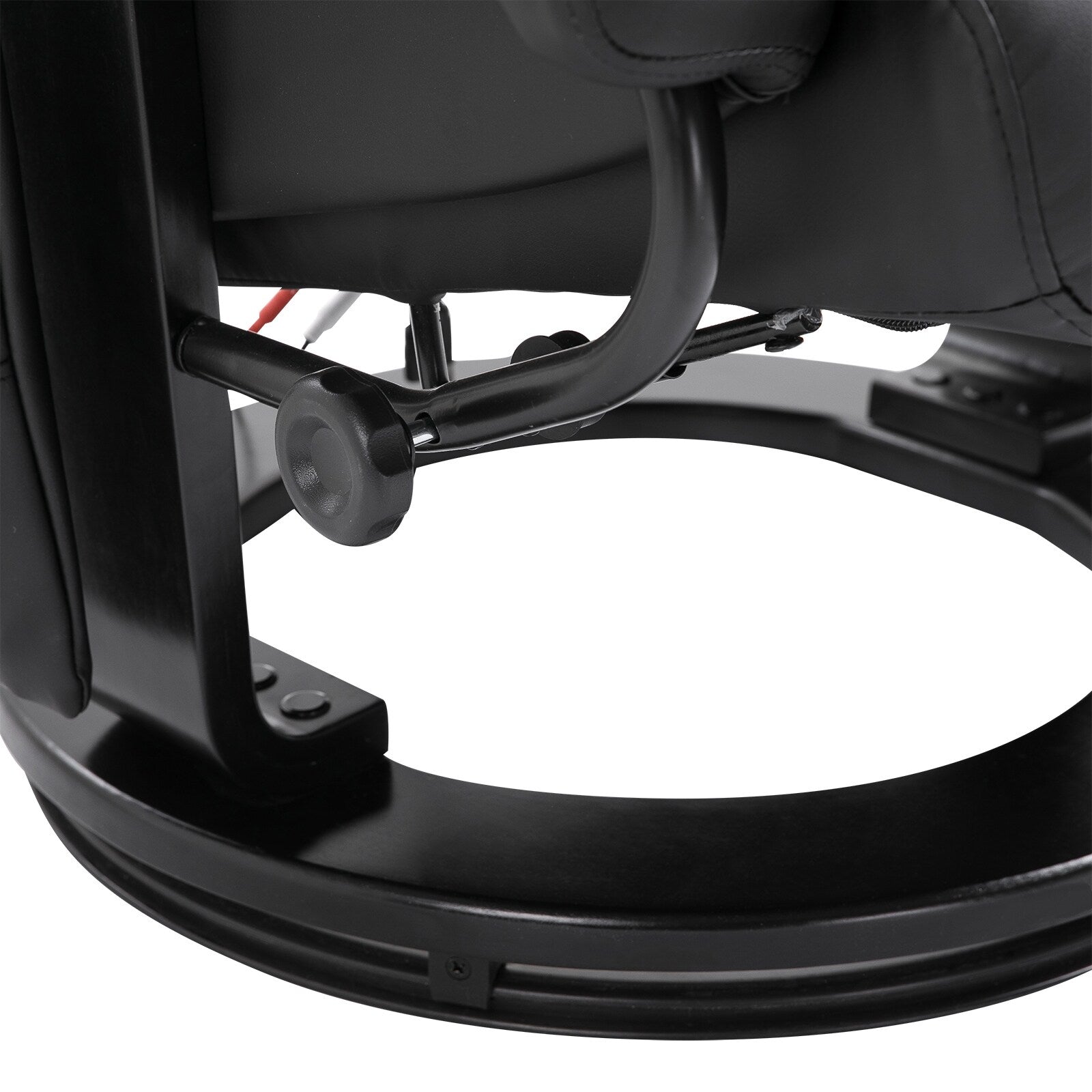 Fauteuil de massage à vibrations 10 points, pivotant et inclinable, en cuir PU, avec dossier réglable, repose-pieds et télécommande