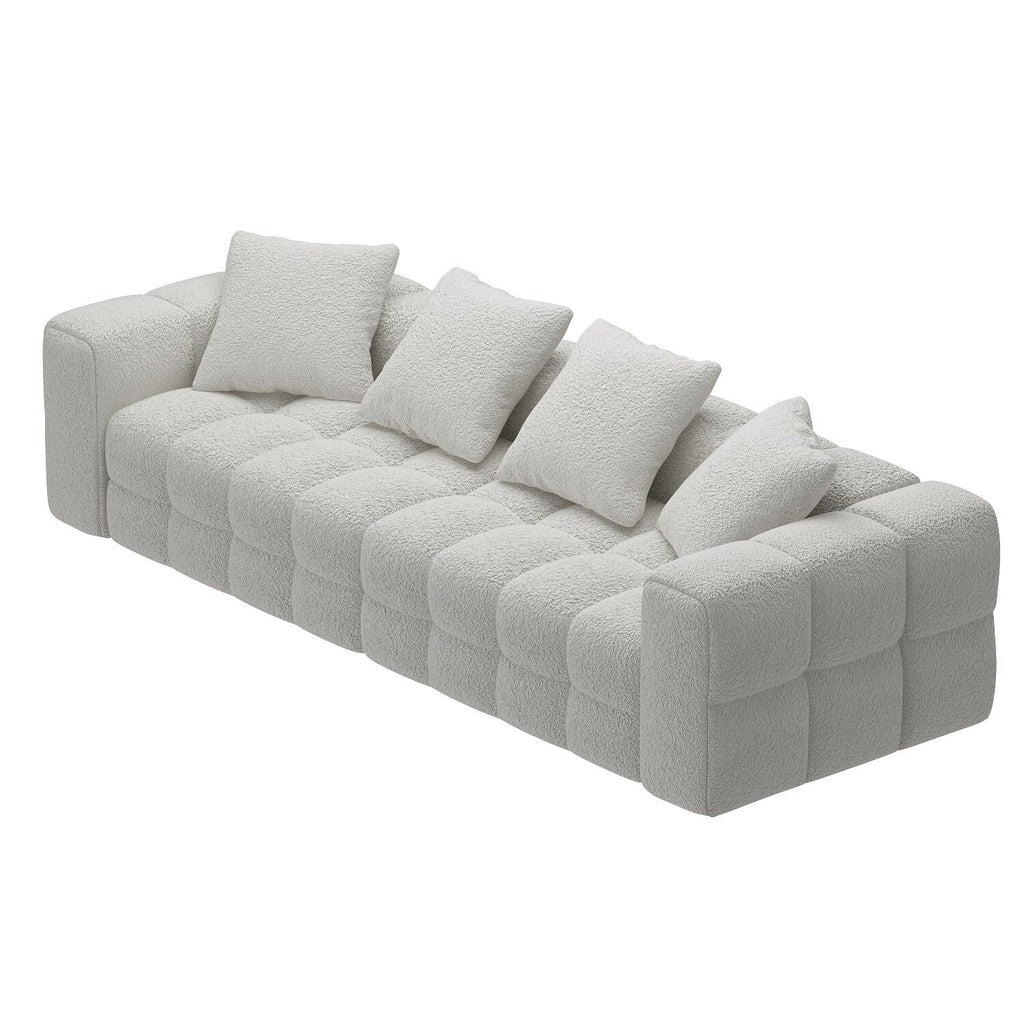 Canapé-lit en velours Teddy 100,8 po, causeuse/canapé/canapé moderne avec accoudoirs