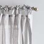 Paire de rideaux transparents à pattes 100 % coton