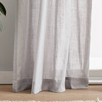 Paire de rideaux transparents à pattes 100 % coton