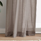 Paire de rideaux transparents à pattes 100 % coton