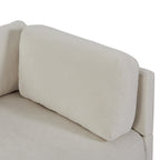 Canapé sectionnel en polyester 102,4 en forme de L avec repose-pieds réversible, coussins épais et pieds en plastique
