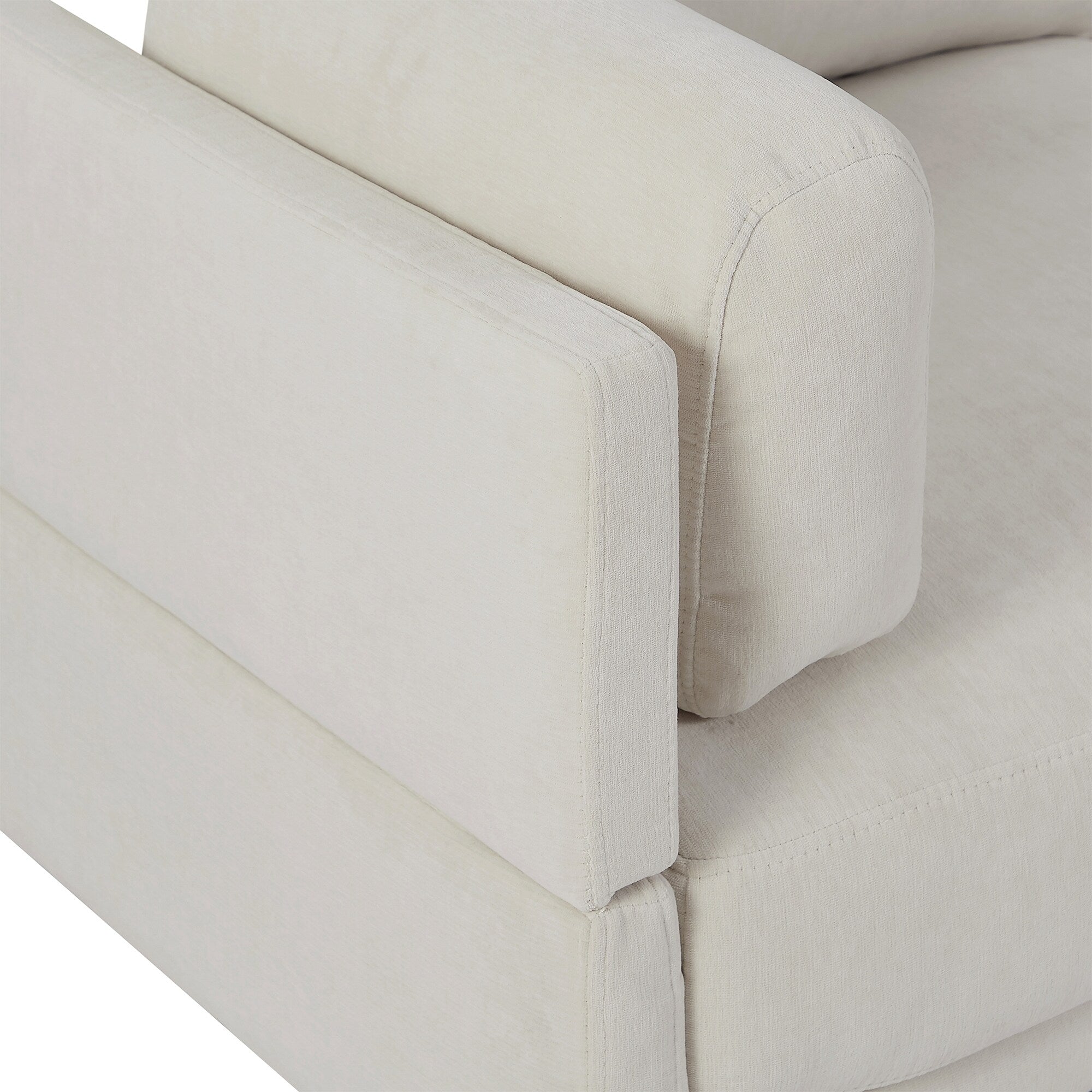 Canapé sectionnel en L en polyester 102,4 avec repose-pieds réversible, coussins épais et pieds en plastique résistants