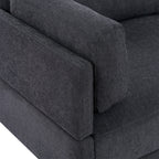 Canapé sectionnel en polyester en forme de L de 102,4 po avec repose-pieds réversible et pieds durables