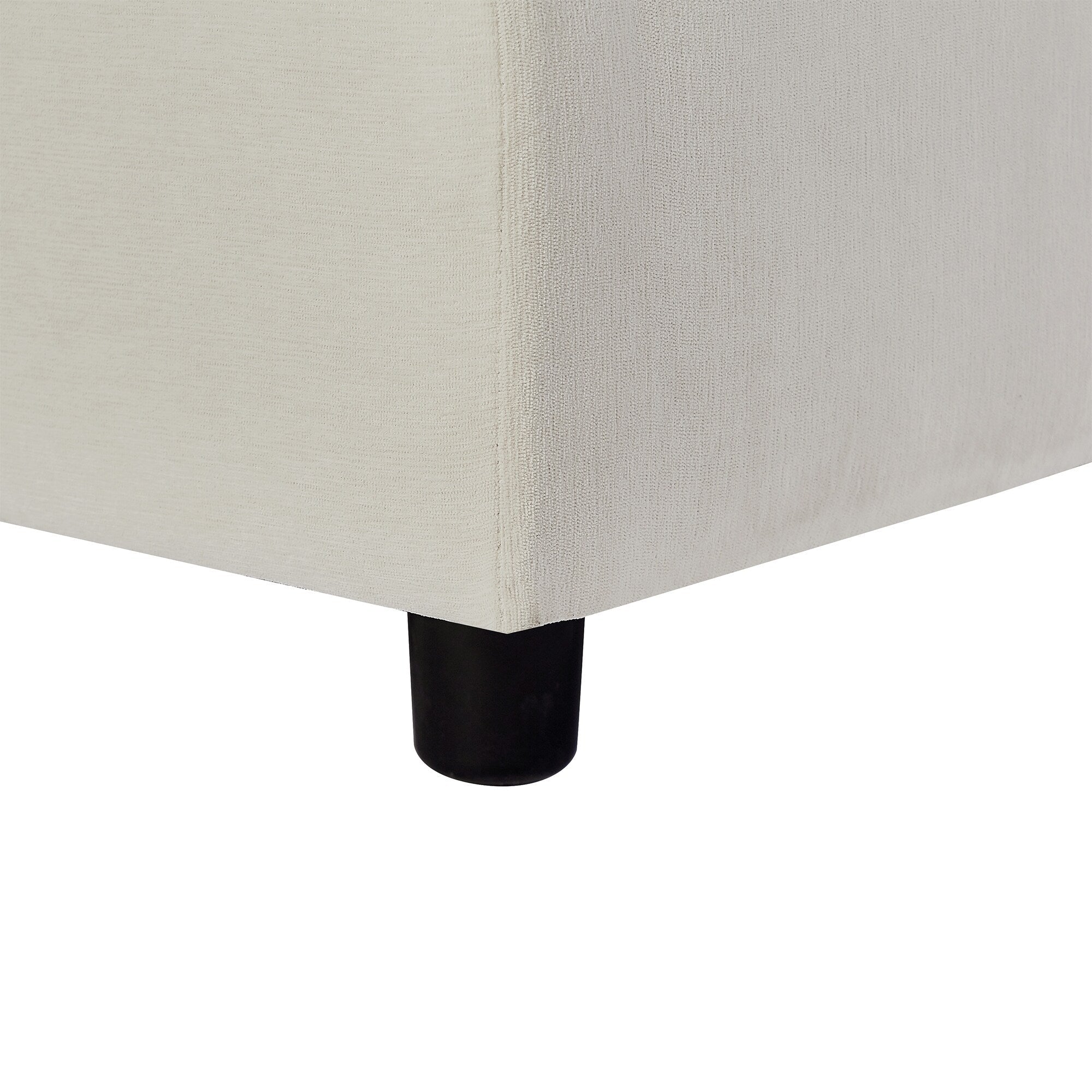 Canapé sectionnel en polyester en forme de L de 102,4 po avec pouf réversible, coussins moelleux et base en plastique robuste